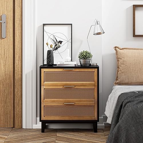 Miniatura 14 de COZAYH Mesita de noche moderna y totalmente montada, con forro limpio, mesa auxiliar con 1 cajón, color negro Negro -,Blanco