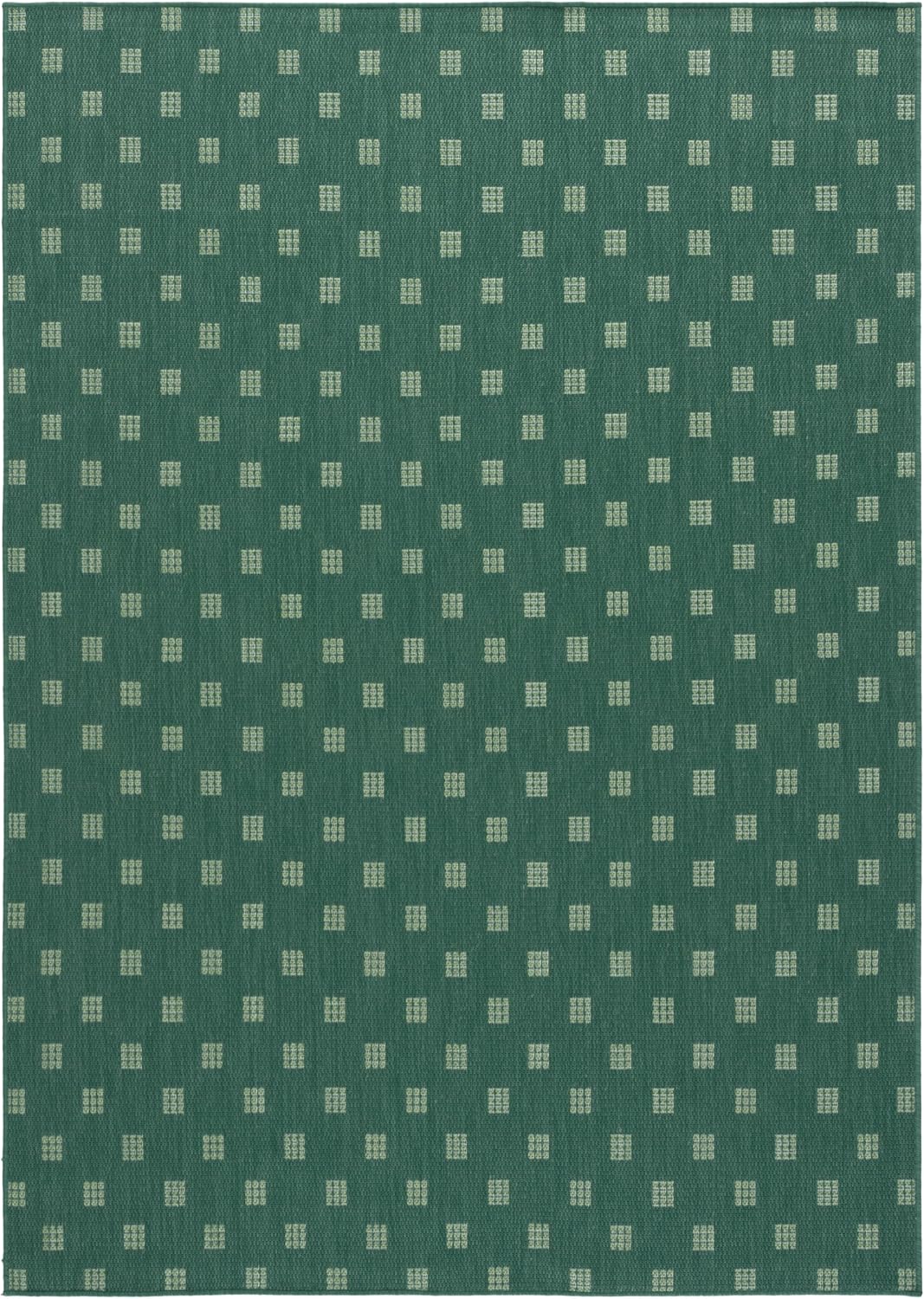 SAFAVIEH Washable Rug Outdoor Terrace Collection - 5'3" x 7'6", Dark Green & Light Green, Non-Shedding & Easy to Clean, Ideal for Patio, Backyard, Mudroom (TER806Y)