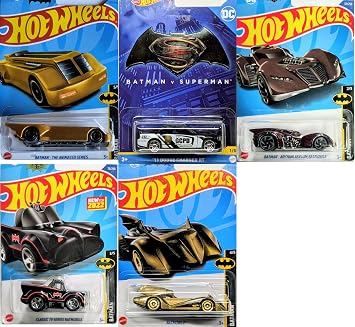 Hot Wheels Batman 5 Car Set Bundle Version 1