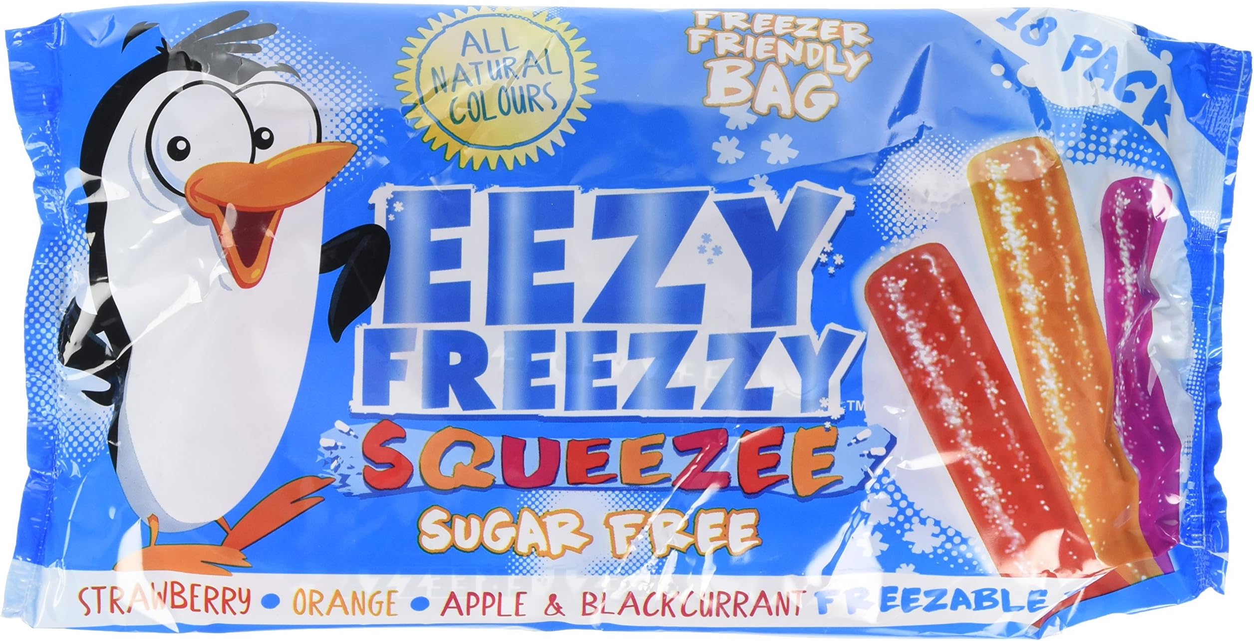 Eezzy Freezzy Sugar Free, Pack of 15, 18-Piece per pack