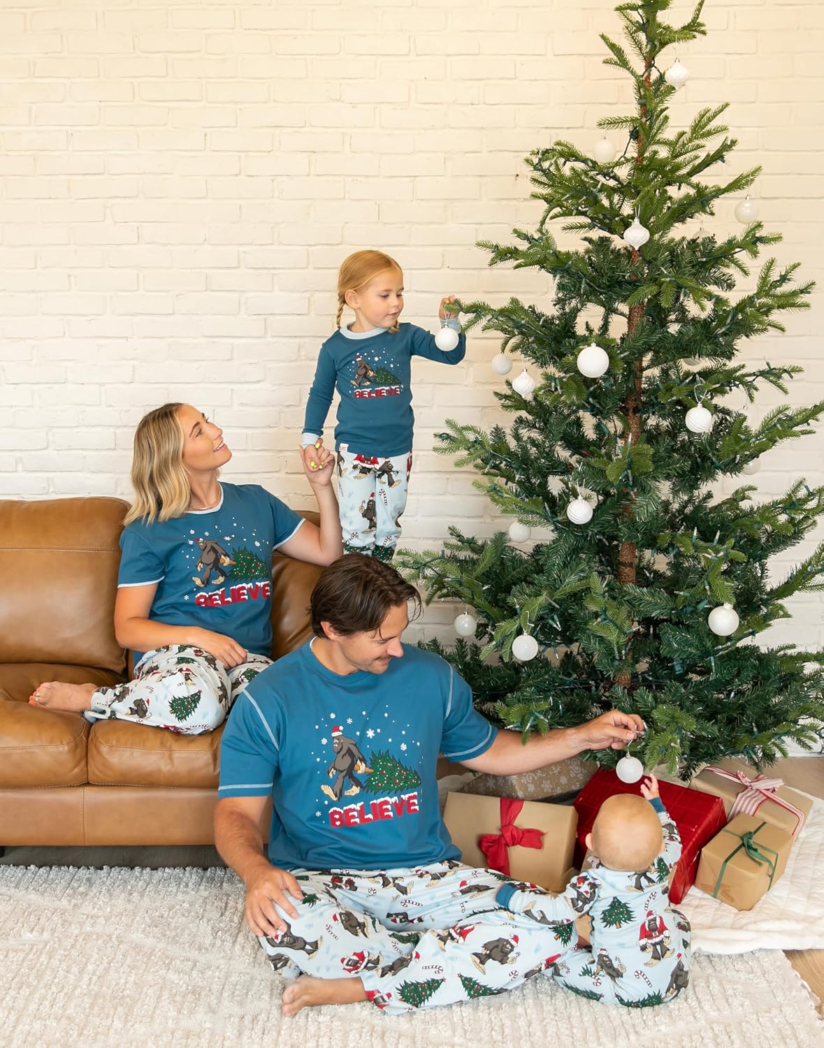 Lazy One Matching Christmas Pajamas for Family, Holiday PJ Sets for Family