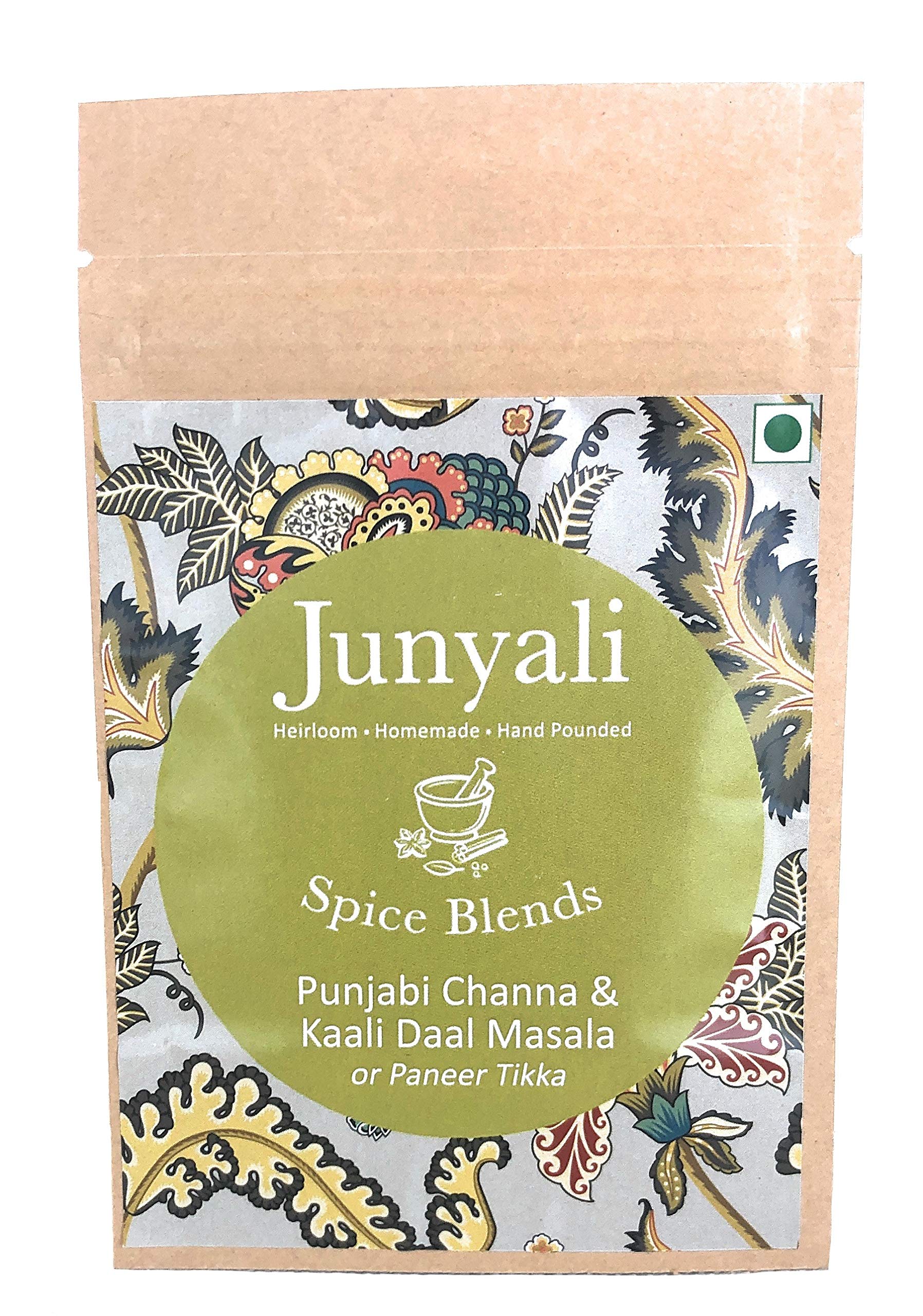 Cafe Junyali Punjabi Channa & Kaali Daal Masala, Sawantwadi Garam Masala, Rayalaseema Podi Spice Blends Combo Pack - 50g (Pack of 3) Heirloom, Homemade & Hand-Pounded, Pure Natural & Organic 3