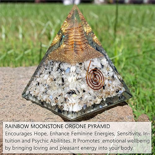 Miniatura 60 de Black Tourmaline Orgone Pyramid for Protection & Security Orgonite pyramids with Copper Coil and Crystal Quartz for Chakra Protection