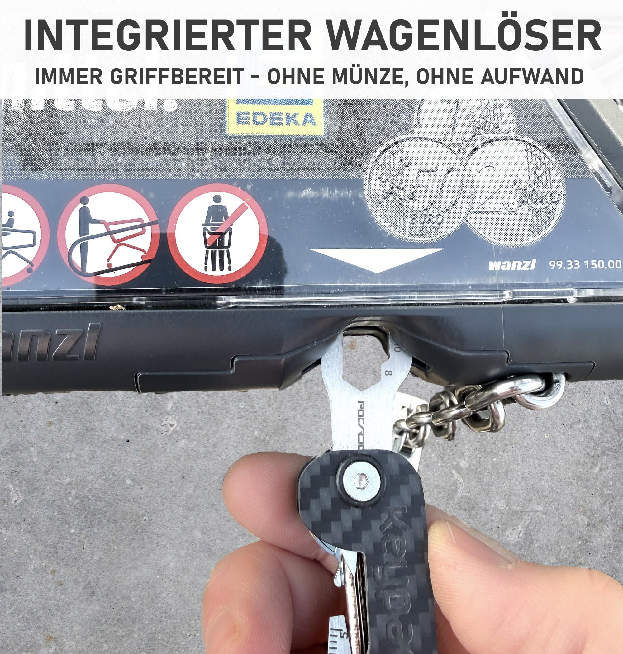 Key Organizer aus Carbon mit Multitool für bis zu 16 Schlüssel Schlüsselbund Etui Anhänger