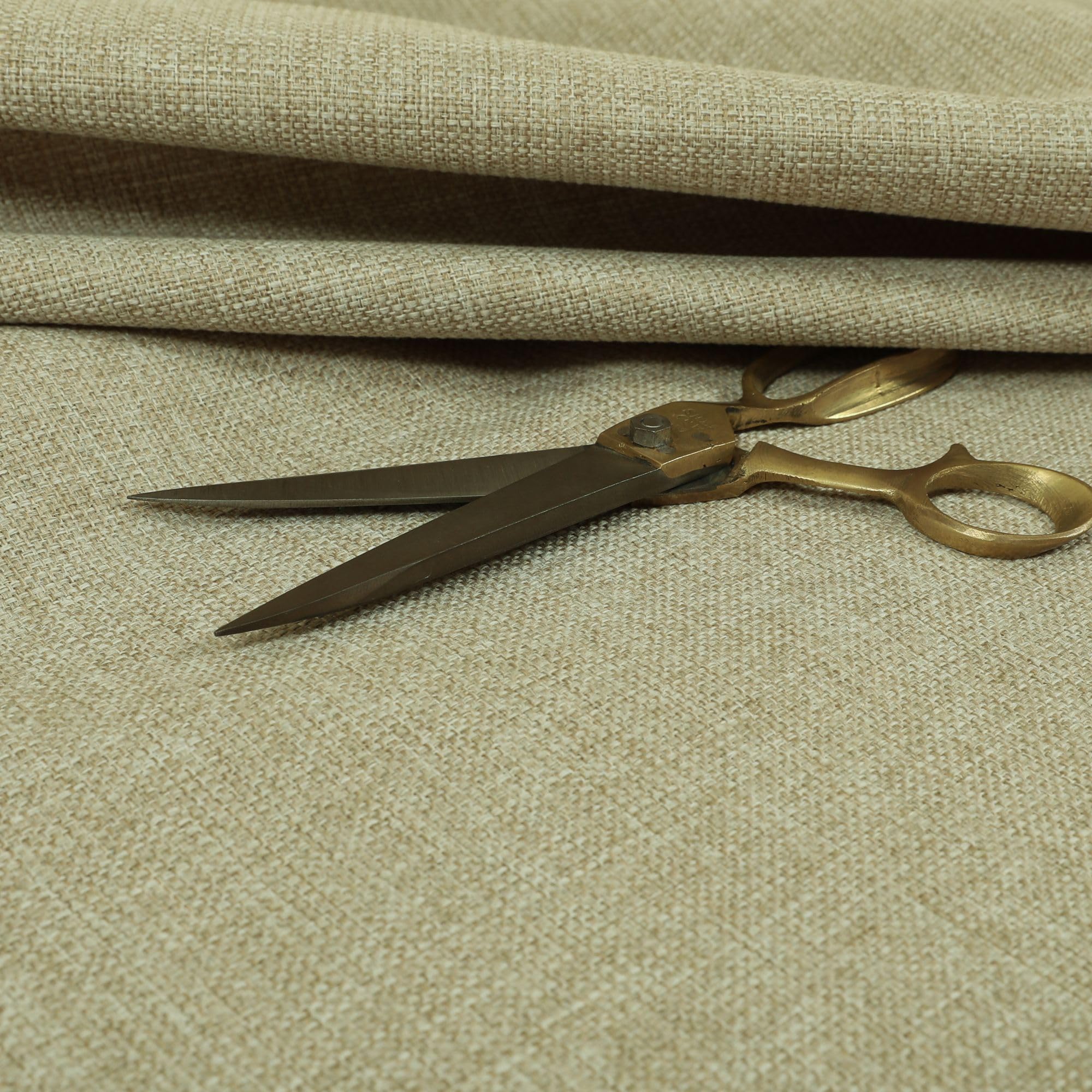 Redbrick Mill Fabrics Flame Retardant Basket Weave in Beige for Home Textiles Sofas Curtains Upholstery Fabric for Sale by The 1 Metre (Per Metre) — image 1