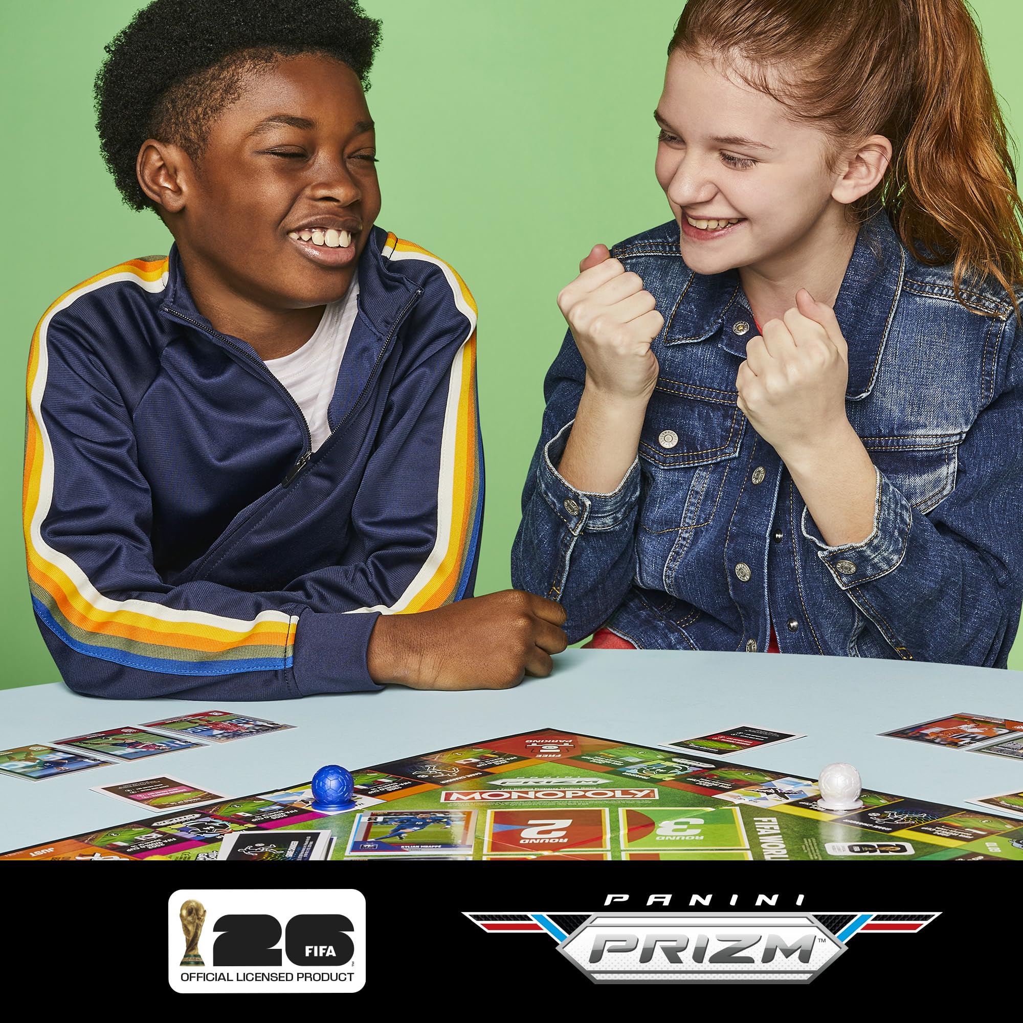 Monopoly Panini Prizm: FIFA World Cup I gra planszowa z Monopoly Panini Prizm FIFA World Cup 2026, karty Trading Cards I od 8 lat - wersja niemiecka