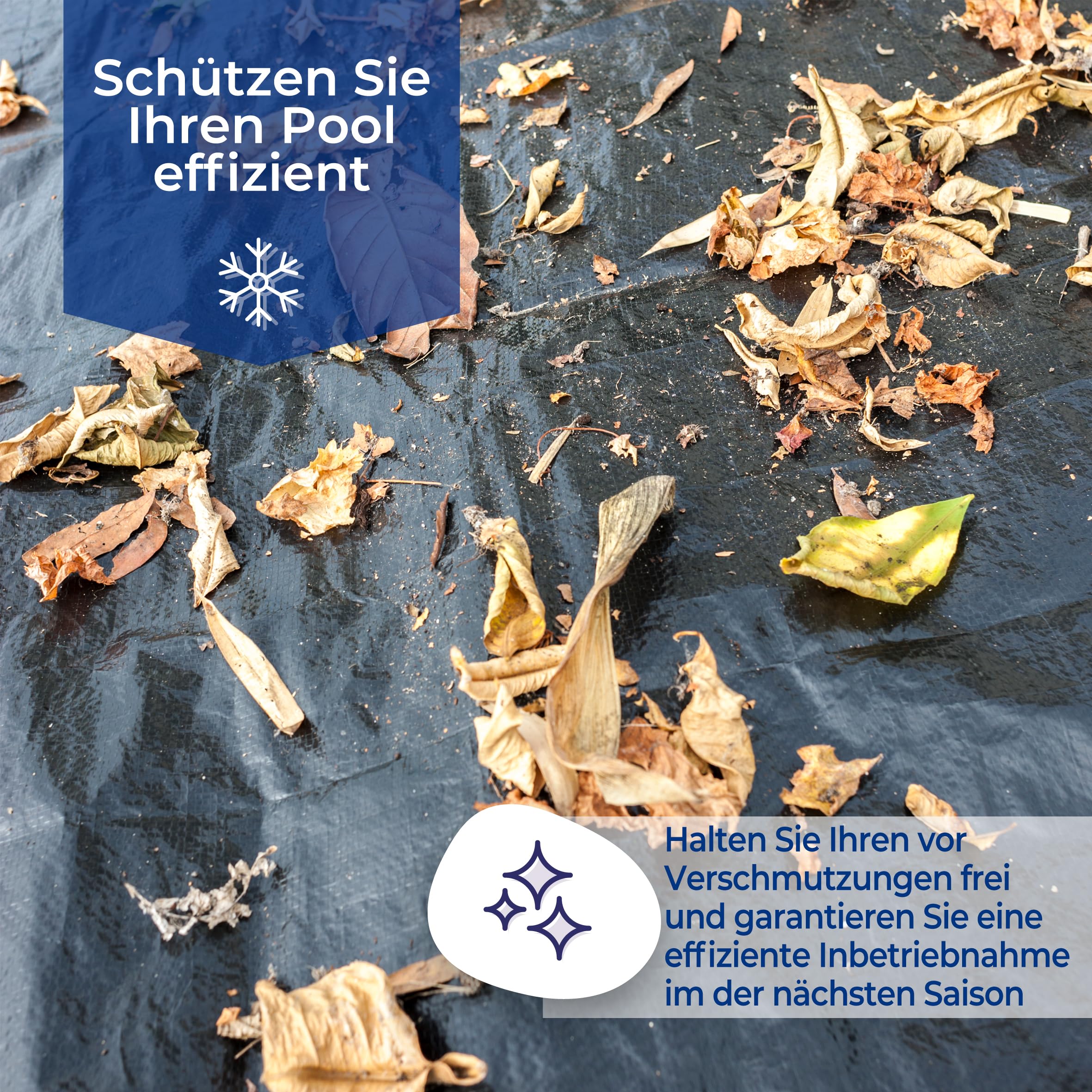Gre Winterabdeckung Polyethylen 120g/m² ovaler Pool 610x375 cm