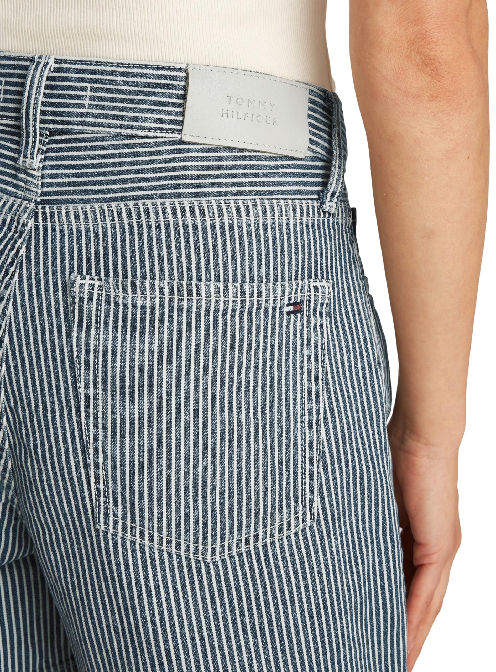 Tommy Hilfiger Donna Pantaloncini in Jeans Mini Jaz Vita Alta