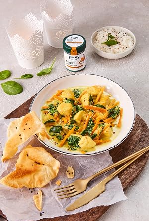 Fuchs Spices - Curry English Style - Spice for Curry Sausage Sauces or Spicy Butter - Natural Ingredients - 60 g in Reusable Recyclable Tin