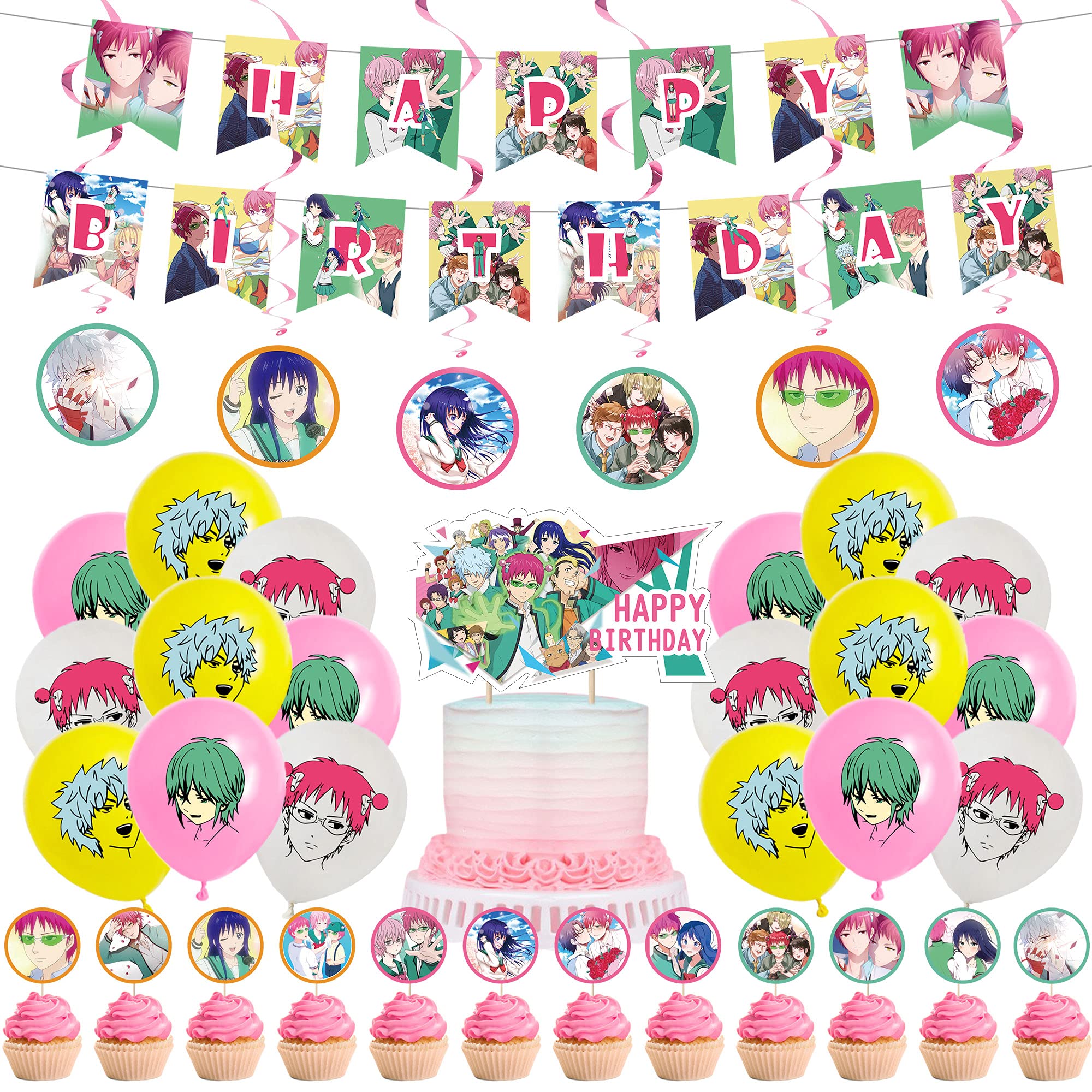 Buy Saiki K Birthday Party Decorations,The Disastrous Life of Saiki K