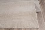 LaDole Rugs 8x10 ft Modern Premium Area Rug | Textured Large Carpet for Bedroom, Living Room, Kitchen, Home Office, Indoor Floor Décor | Beige Cream