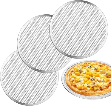 3 Pcs Pizza Screen, 10 Inch Pizza Pan for Oven