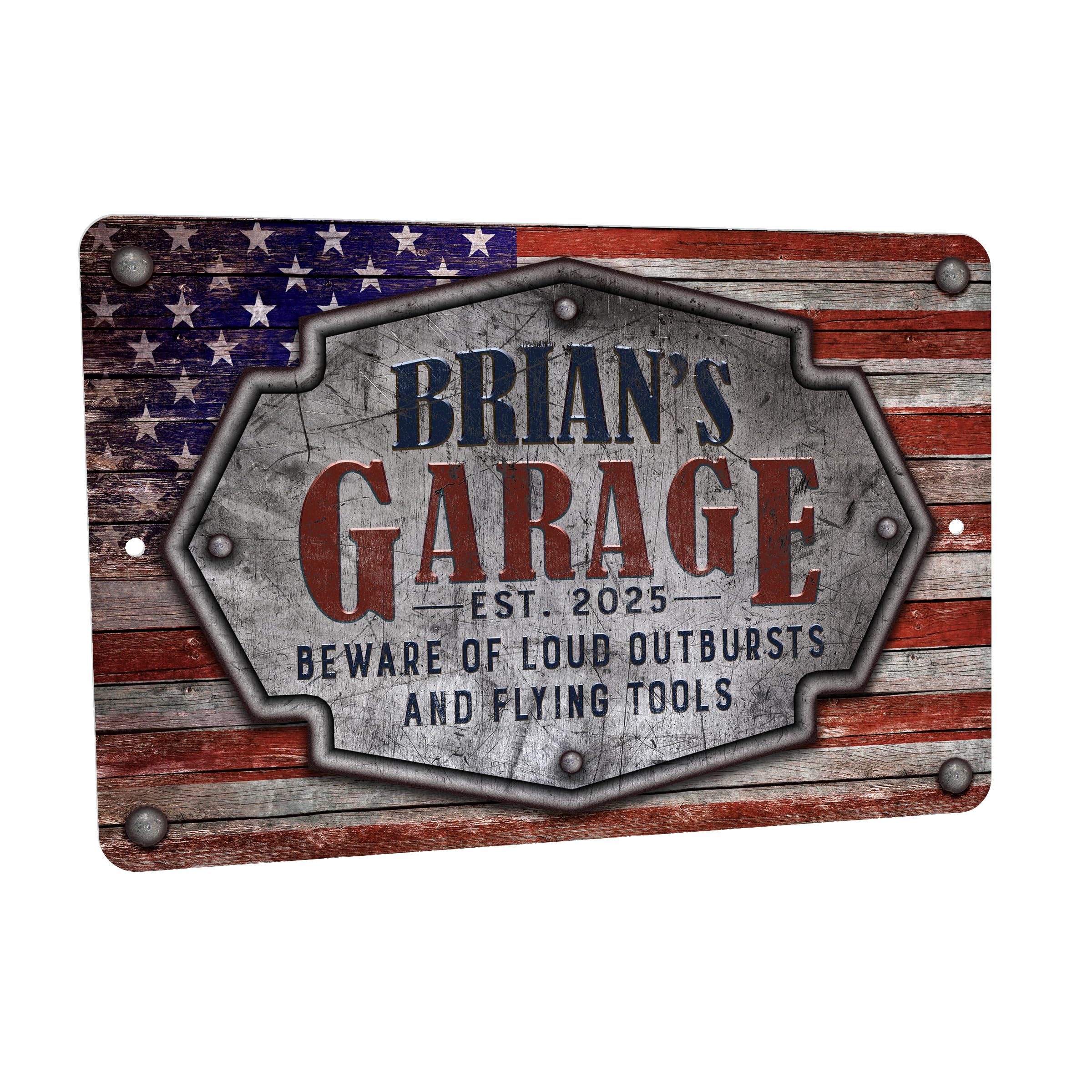 Garage Sign | Personalized | Vintage American Theme