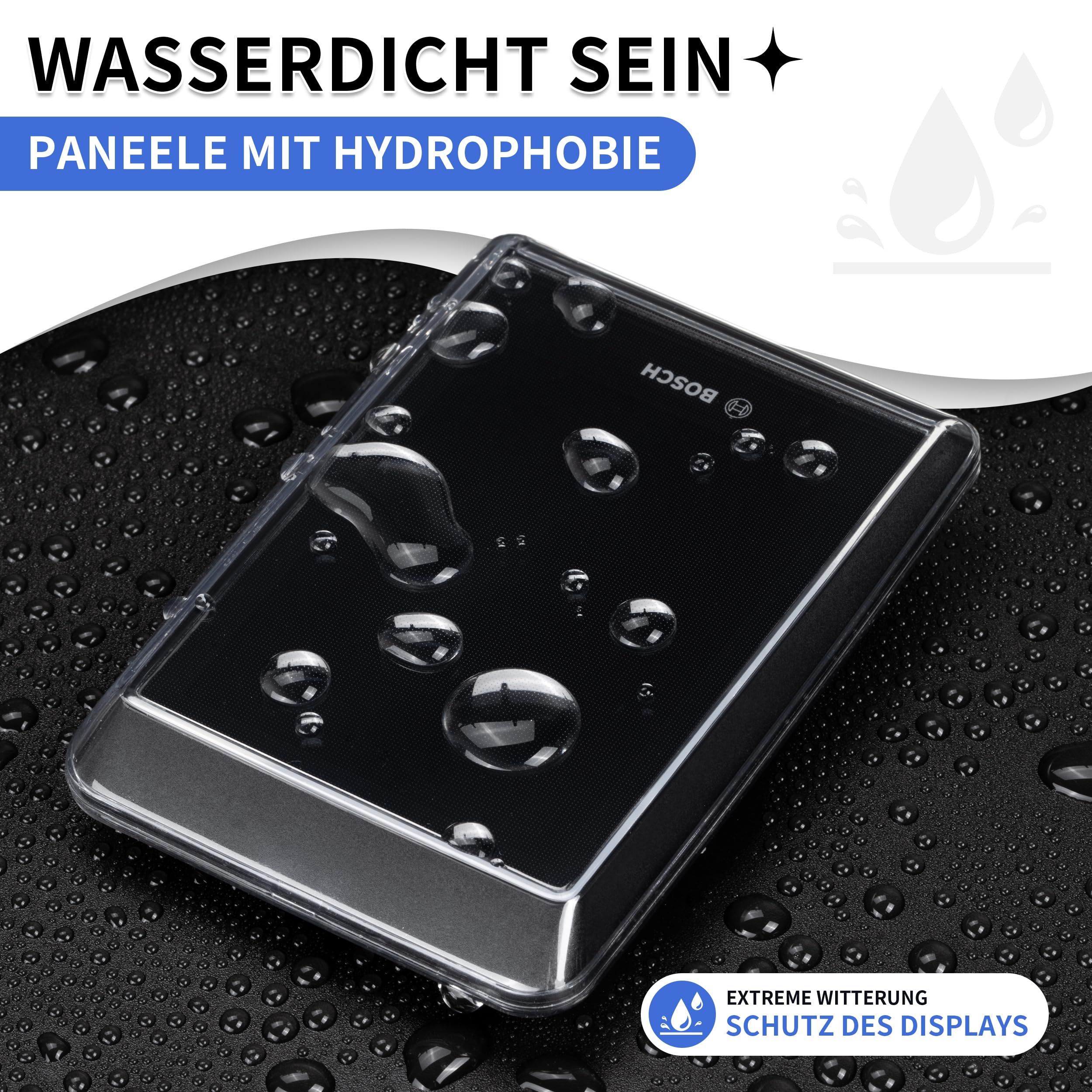für Bosch Kiox 500 Schutzhülle mit Neoprentasche | E-Bike Displayschutz | Transparent | Stoß und Kratzschutz | Ebike Zubehör | Protective Cover fit for Kiox 500 (BHU3700)