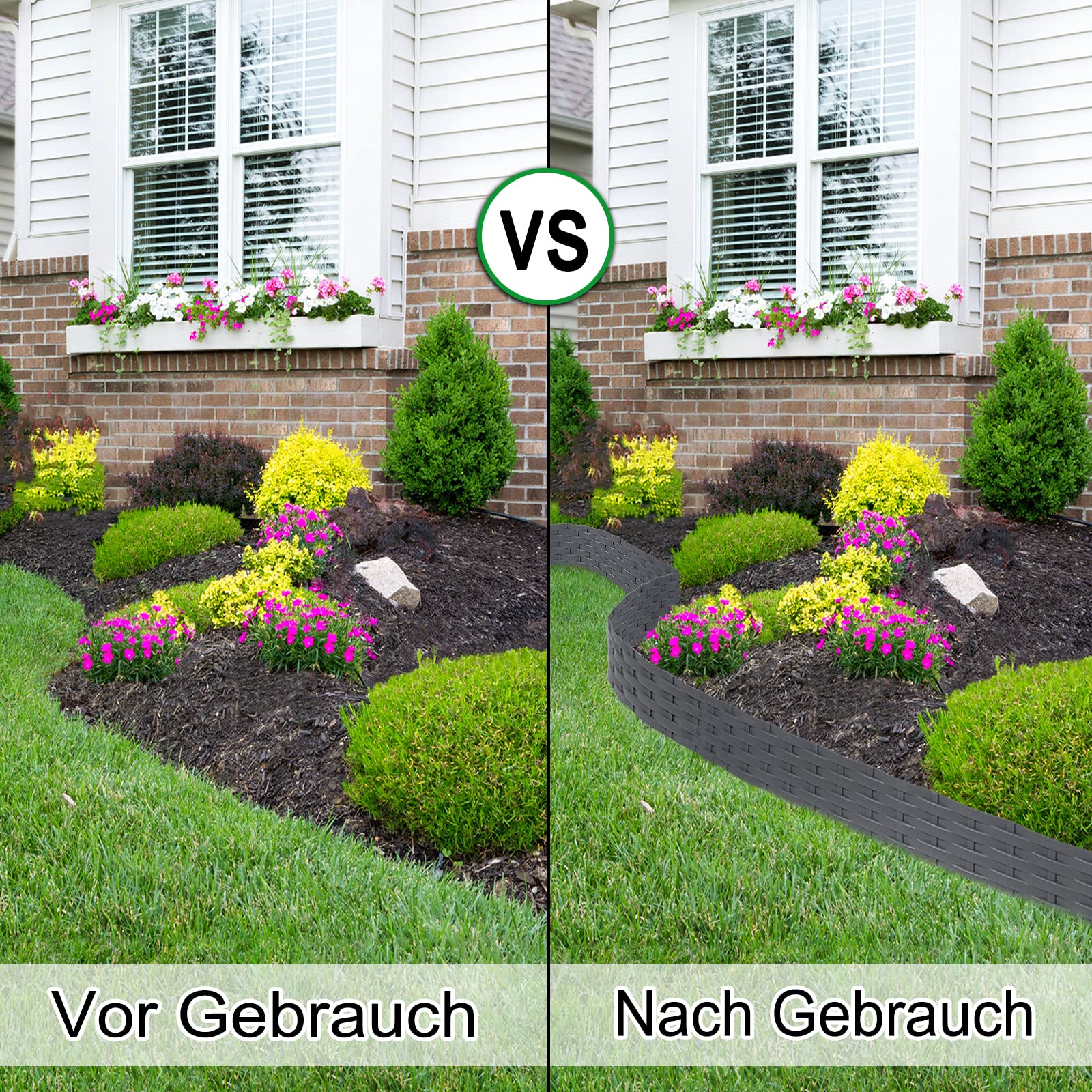 Bordo Per Prato Flessibile 20 M - Plastica PE, Altezza 5 Cm, Con 100 Ancoraggi | Per Aiuole E Giardini - Foto 12