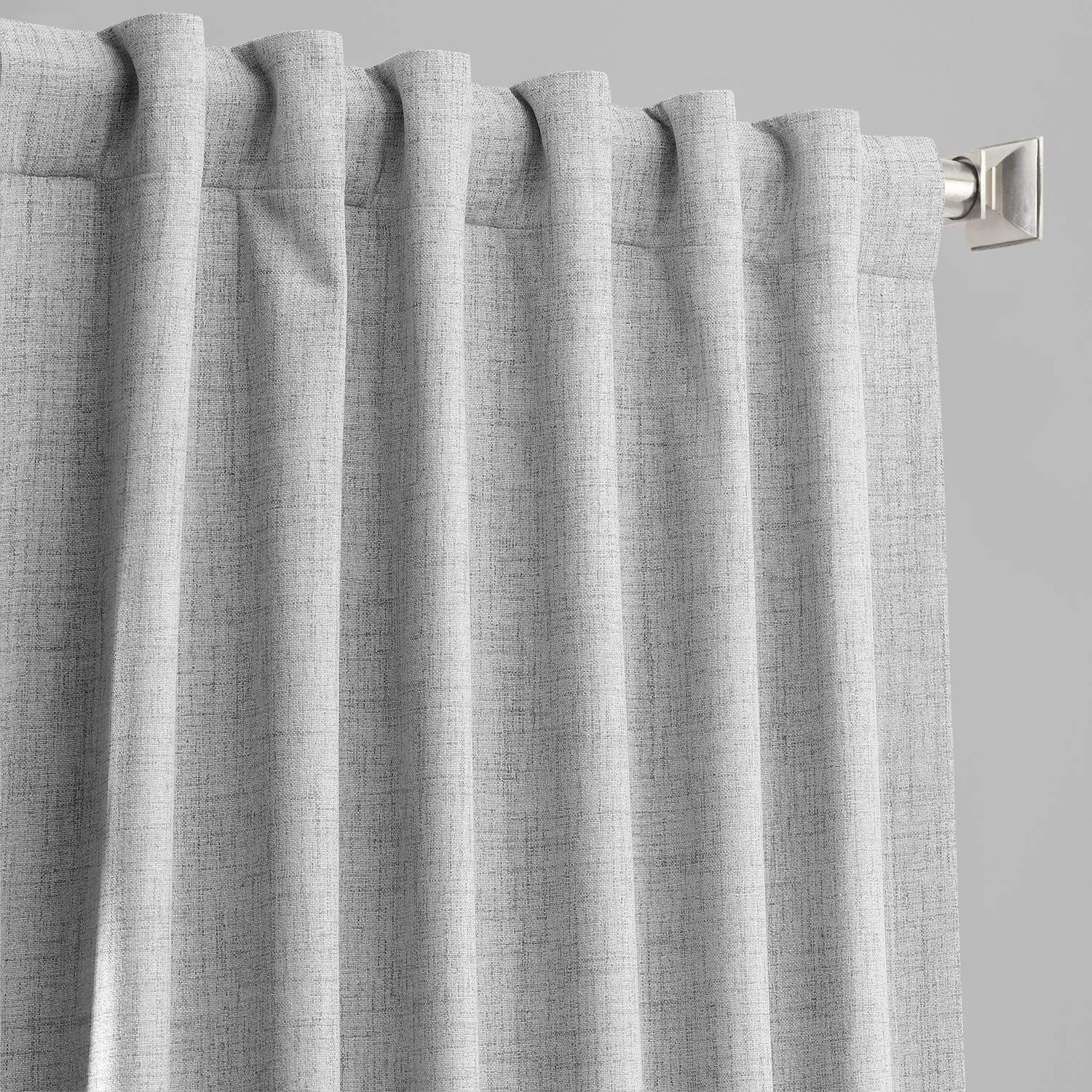 HPD Half Price Drapes Grommet Blackout Curtains for Bedroom Thermal Cross Linen 50 X 120 (1 Panel), FLCW-CBO1911-120-GR - Image 4