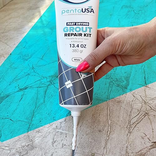 Miniatura 2 de PENTAUSA Tubo de reparación de lechada y sierra de extracción de lechada – 13.4 onzas repara, renueva, revive el kit de lechada premezcla y paquete