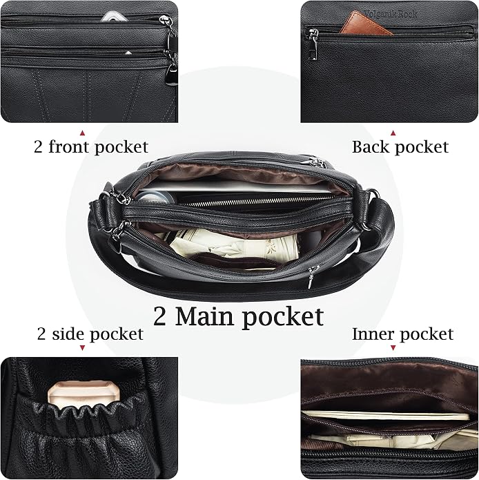 Bolso Crossbody de cuero sintético para mujer miniatura 7