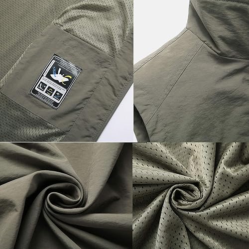 Miniatura 6 de Flygo Chaleco de verano para hombre, casual, ligero, para exteriores, pesca, viajes, con bolsillos