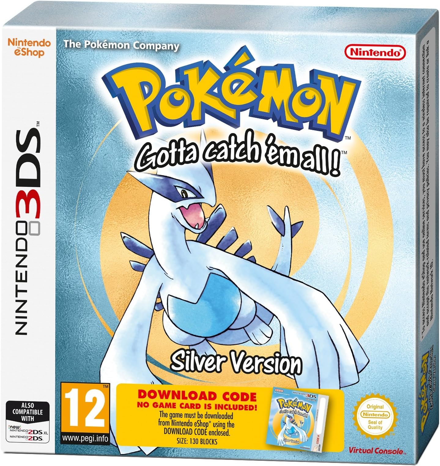 3DS Pokemon Silver Packaged Download Code (Nintendo 3DS)