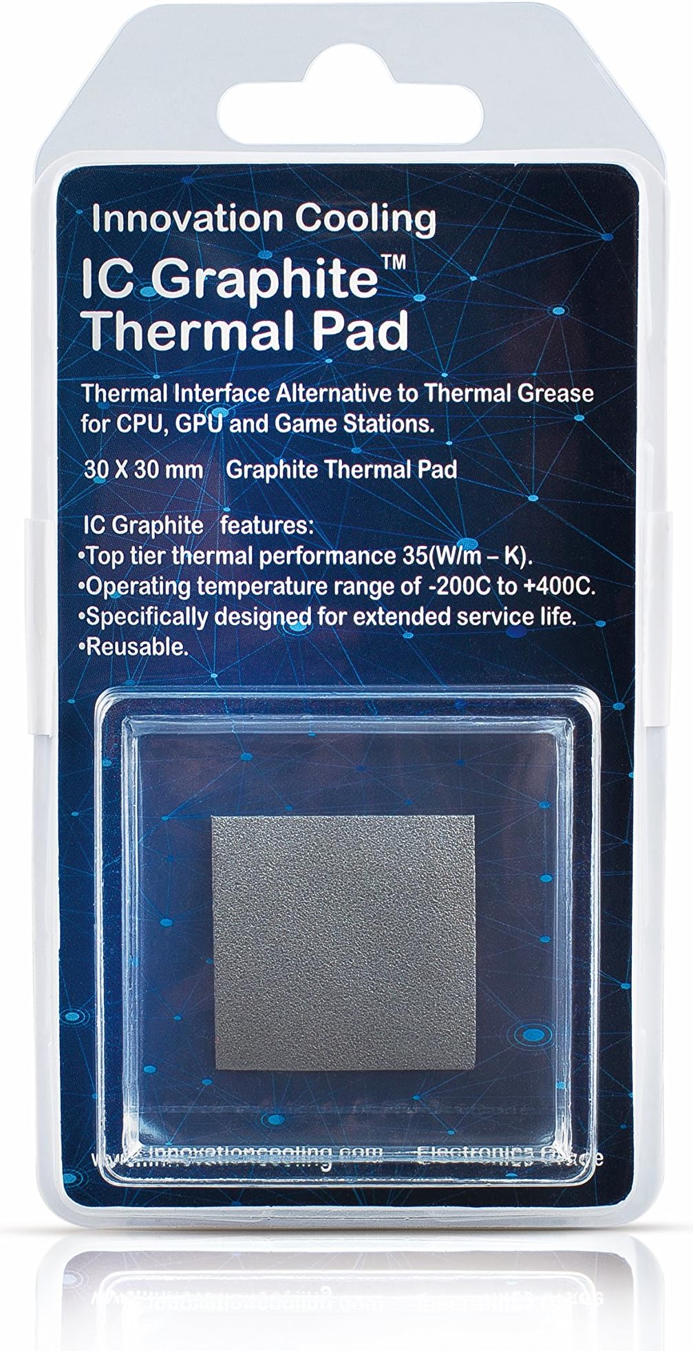 Graphite Thermal Pad – Permanent Replacement for Thermal Paste/Grease (30 X 30 mm)
