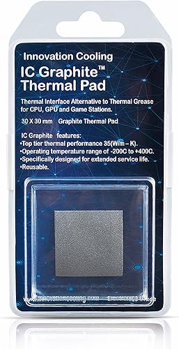 Almohadilla Térmica de Grafito Innovation Cooling  Reemplazo Permanente para PastaGrasa Térmica (30 X 30 mm)
