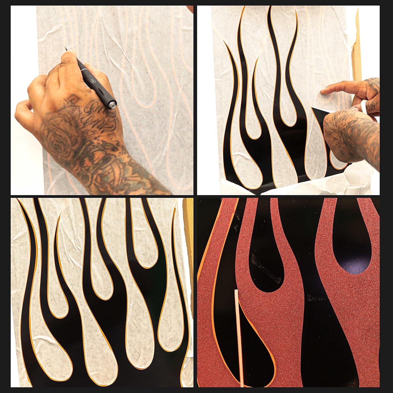 Custom Shop 18" x 30' Roll of Semi-Transparent Masking Film/Frisket for Artists, Airbrush Graphics, Automotive, Motorcycle - Tracing, Cutting Templates, Stencil Making, Lettering, Design Transfer