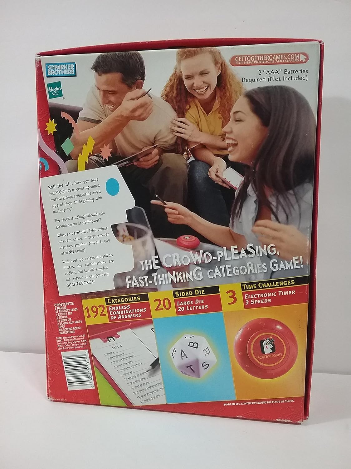 2003 The Game of SCATTERGORIES