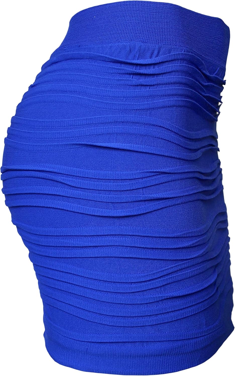 KMystic Stretch Seamless Solid Basic Pleated Bodycon Mini Skirt - Image 5