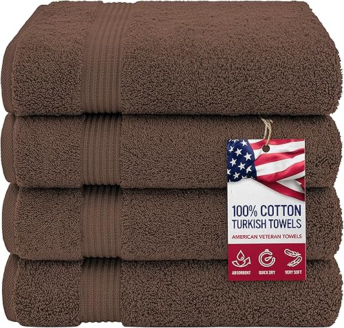 Vista 112 de American Veteran Towel, Juego de 4 toallas de mano para baño, juego de toallas de mano turcas 100% algodón, toallas de mano suaves, toallas de mano
