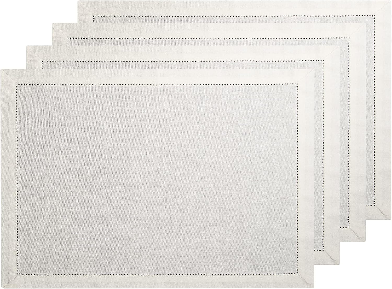 Mr Napery Cotton Placemats Washable Cloth Place mats Cream Table Linen