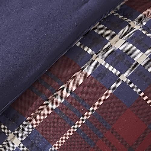 Miniatura 4 de Madison Park Essentials Parkston - Edredón a cuadros, funda a juego, funda de liberación de manchas Scotchguard 3M, hipoalergénico, juego de ropa de