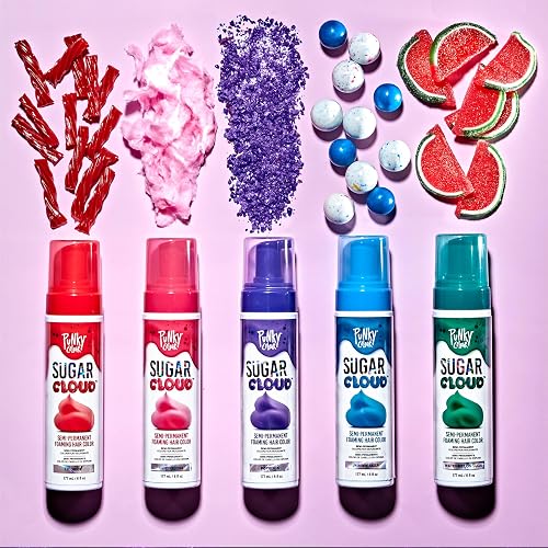 Punky Sugar Cloud Semi-Permanent Foam Hair Color, CandyFloss - Vibrant Hair Dye for Long-Lasting Color, Easy Application Foam Hair Dye, 6 fl oz.