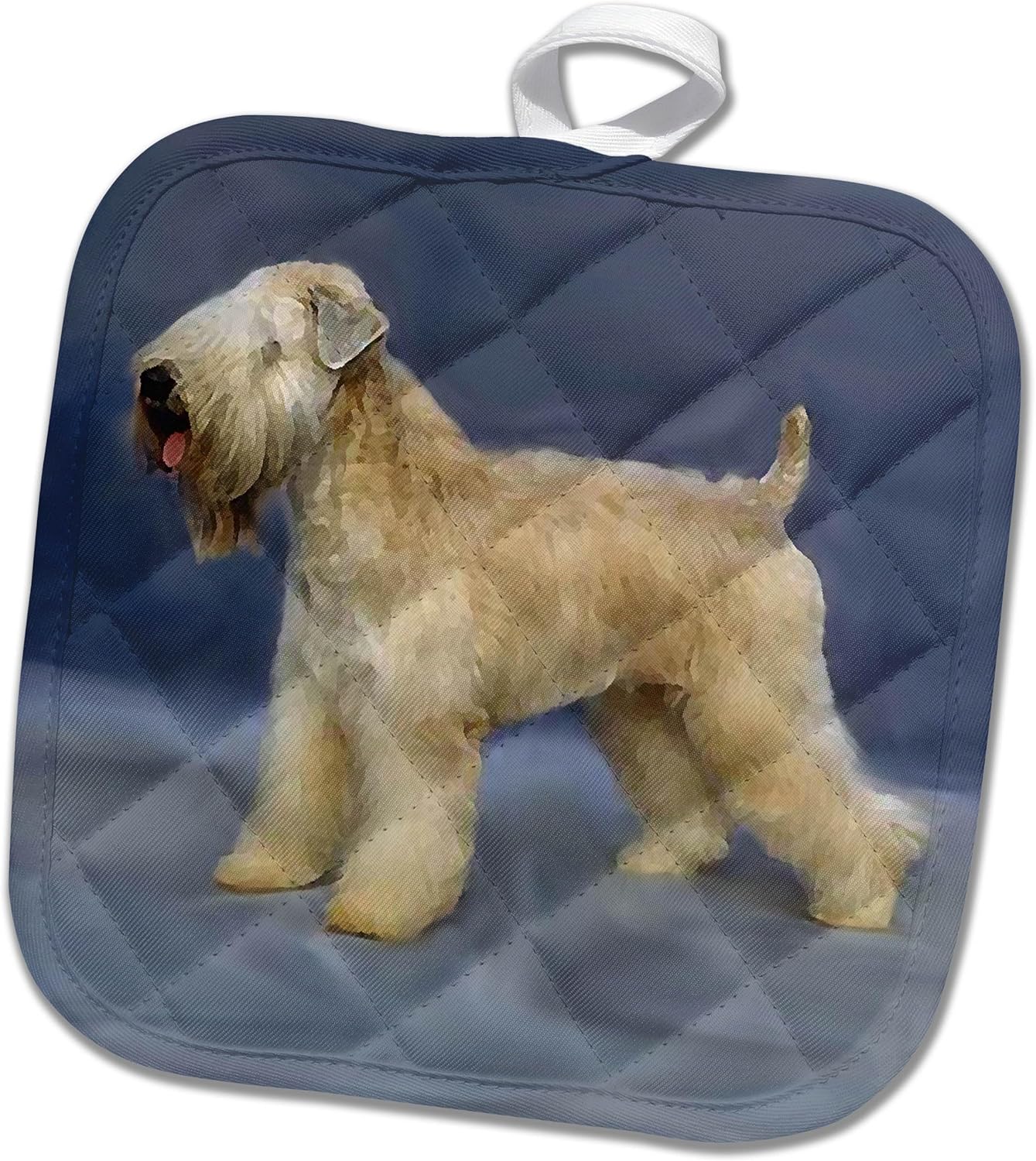 3D Rose Soft Coated Wheaten Terrier Pot Holder, 8" x 8"
