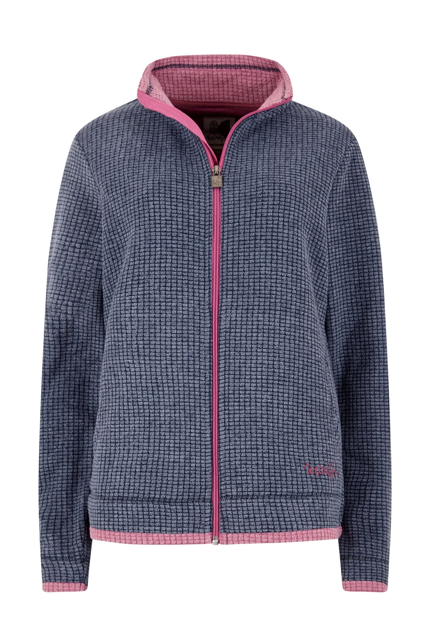Weird Fish Women's Navy Ariana Full Zip Grid Fleece Size 8. (Jumper/Sweater/Fleece)