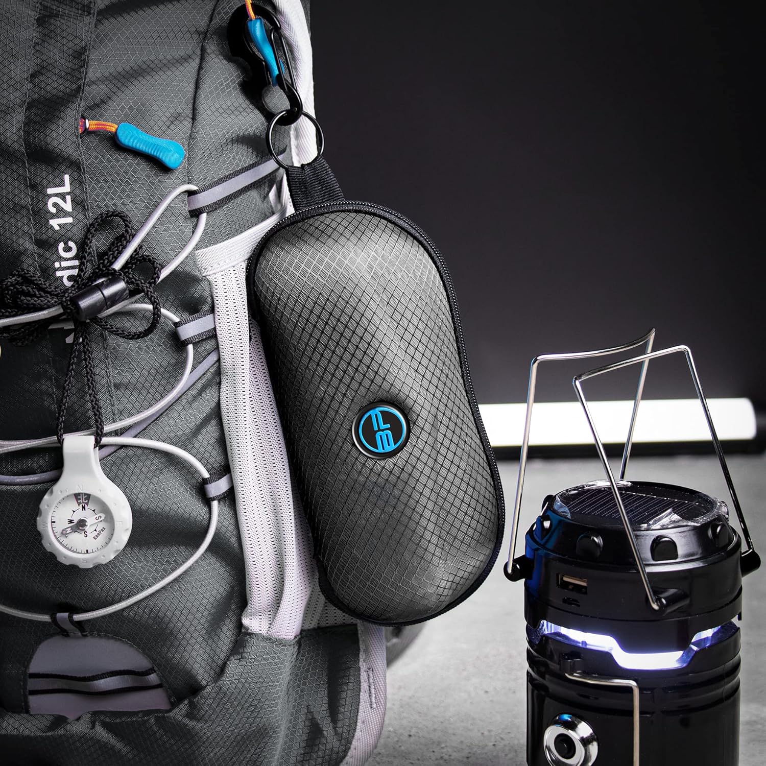 BLUPOND Sunglasses Case Semi Hard EVA Shell with Metal Hanging Hook Belt Clip Sun Glasses Storage - Image 4