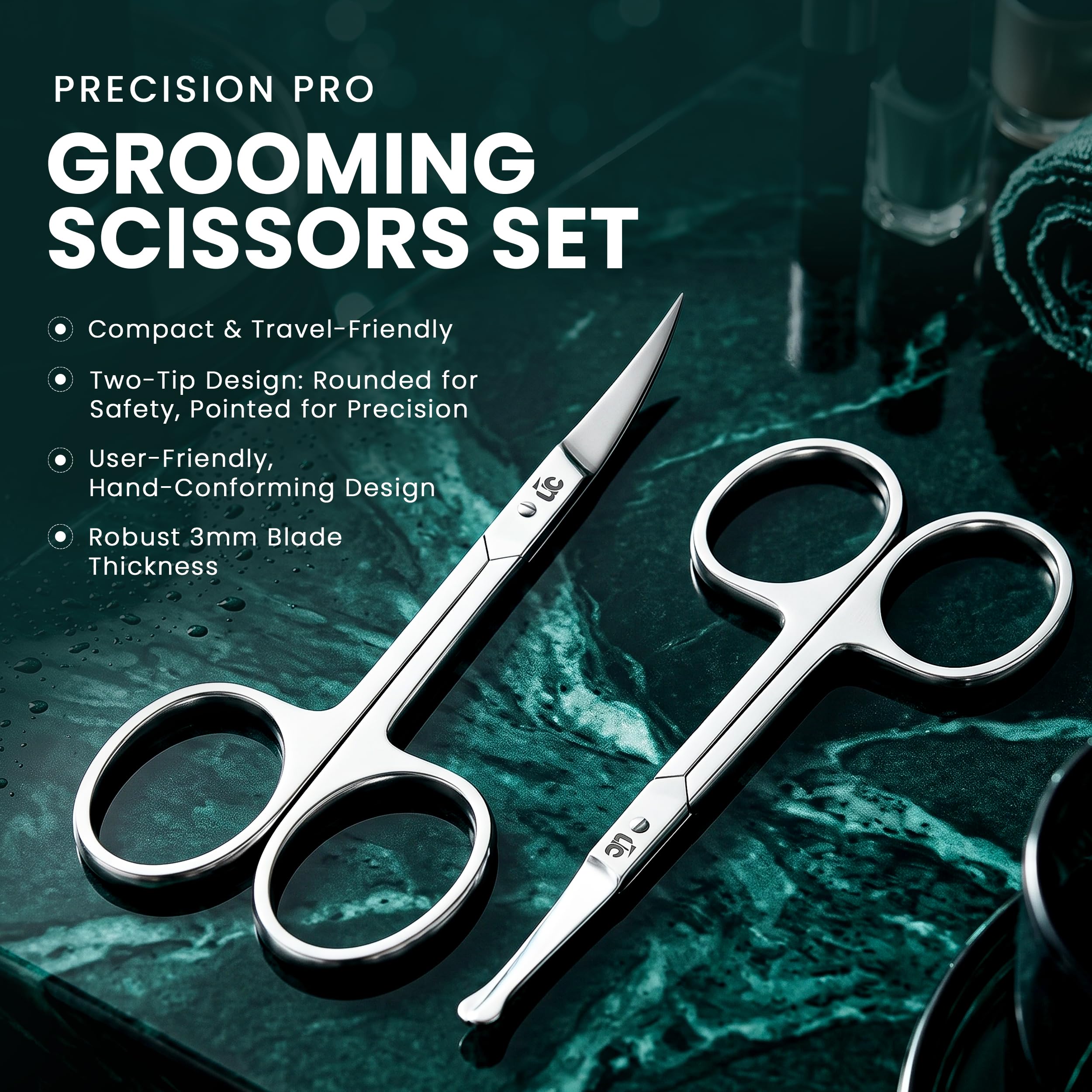 TwinPrecision Eyebrow Scissors - Stainless Steel -6 TwinPrecision Eyebrow Scissors - Stainless Steel -6