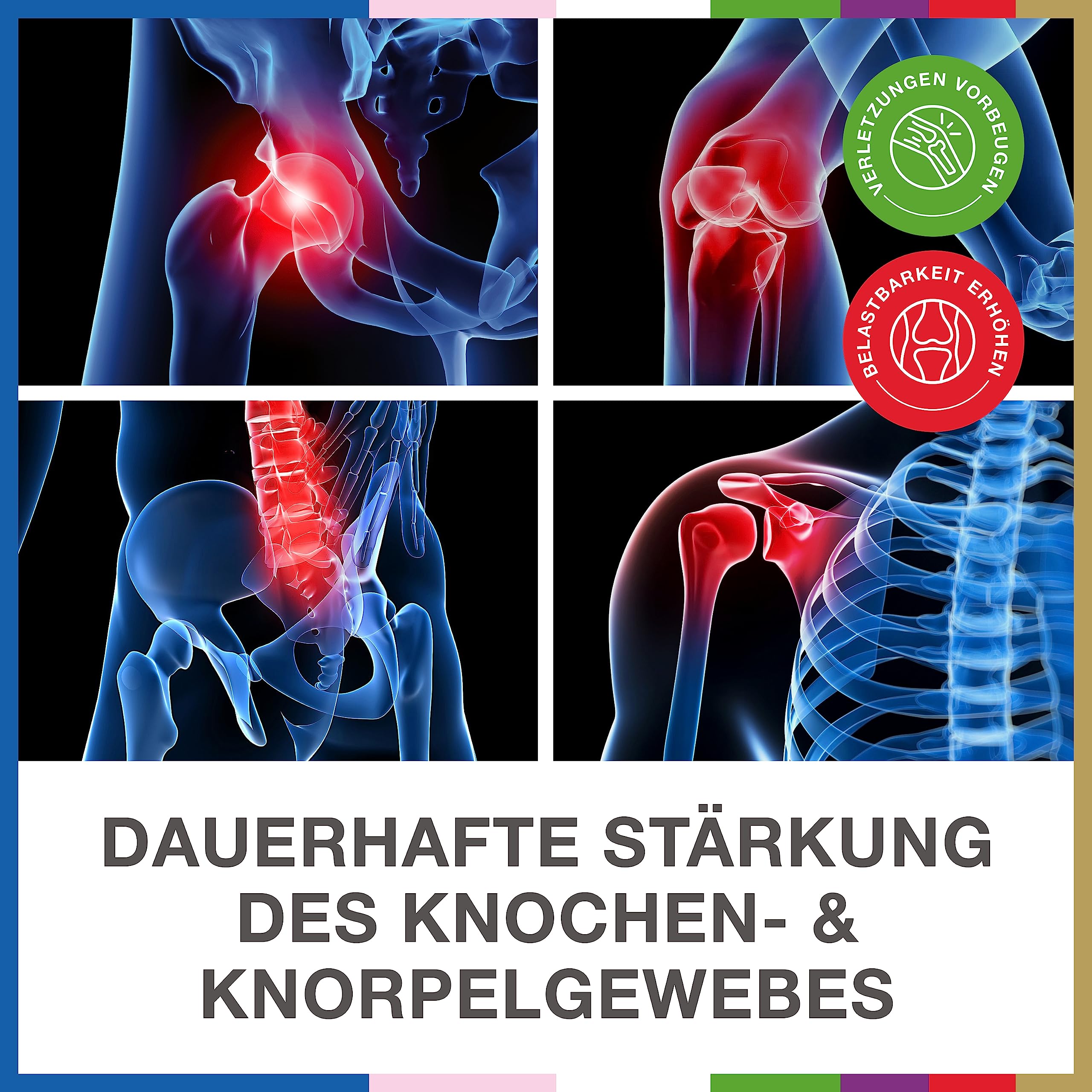 180 Hyaluronsäure Kapseln hochdosiert - Glucosamin Chondroitin hochdosiert - Hyaluron Kapseln - Made in Germany - Mit hochwertigen Vital- und Aufbaustoffen - Glutenfrei & Laktosefrei