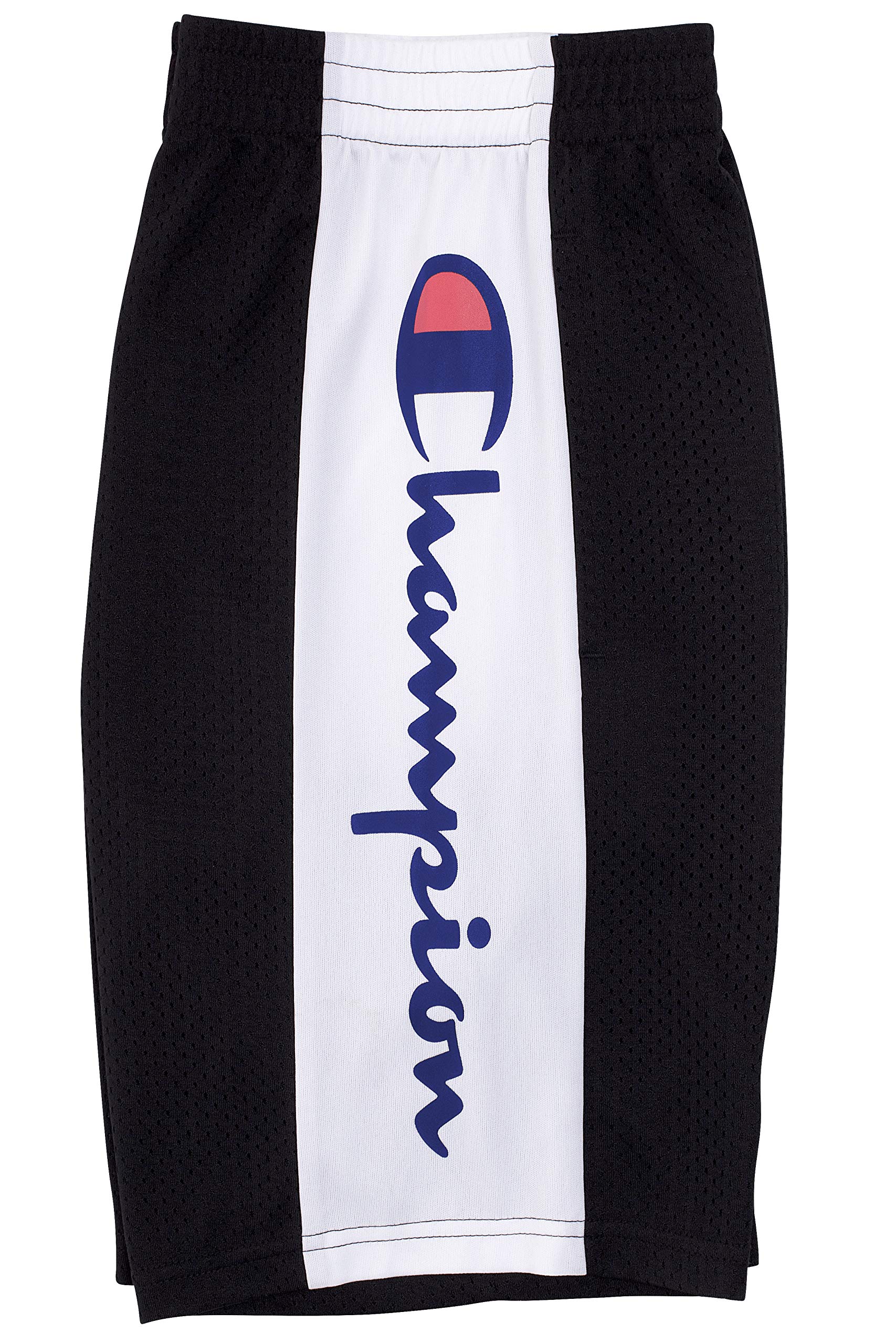 Champion Boys Heritage Script Mesh Short Large Black Blue Script