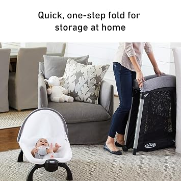 Graco Pack 'n Play FoldLite Playard | Lightweight Travel Pack 'n Play with Easy Compact Fold Remi