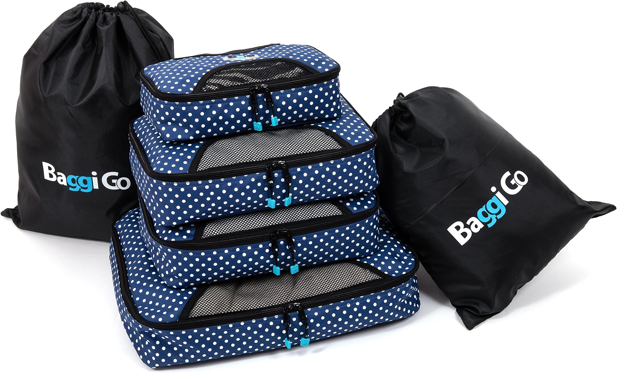 BaggiGo Packing Cubes Set: 6-pcs Set โ Packing Cubes with Laundry and Shoe Bags