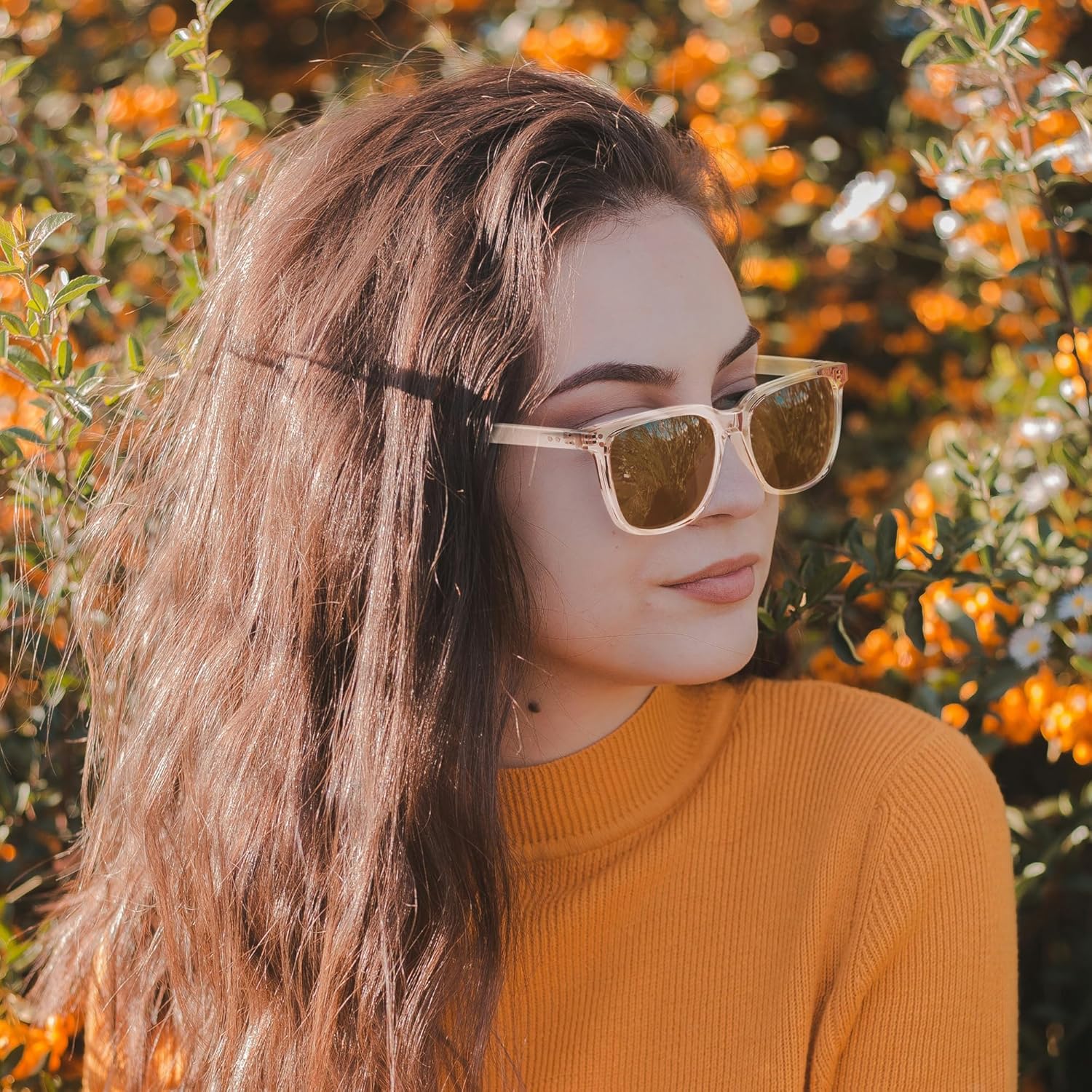 YDAOWKN Womens Polarized Sunglasses for Women Trendy Designer Mirrored UV400 Protection Sun Glasses - Image 3