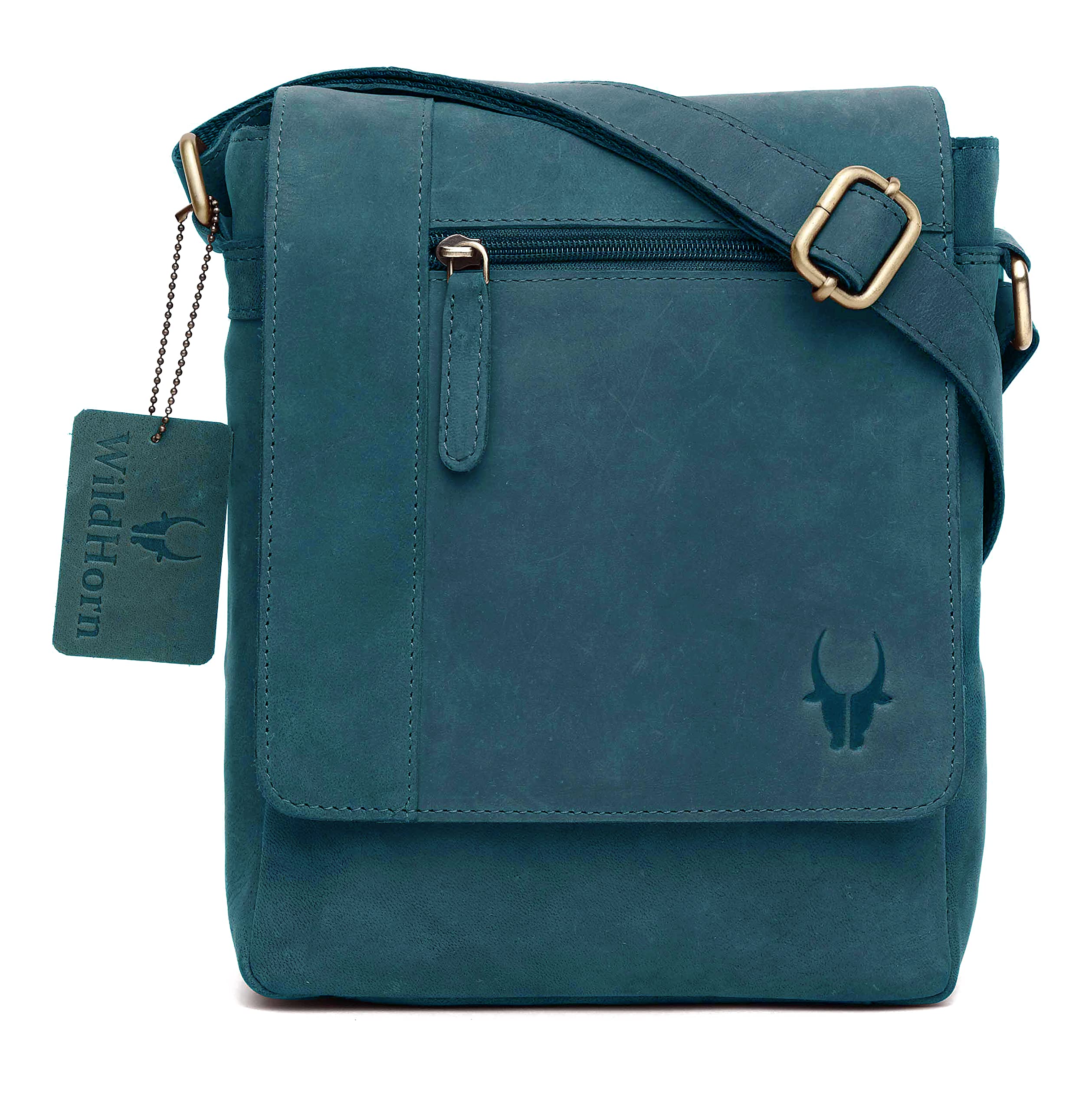 WildHorn Men's Messenger Bag (Blue)