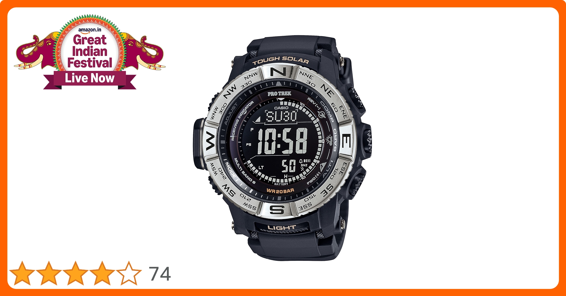 【美品】CASIO PRO TREK PRW-3510Y-1JF Casio PRO TREK PRW-3510Y-1JF | Sakurawatches.com