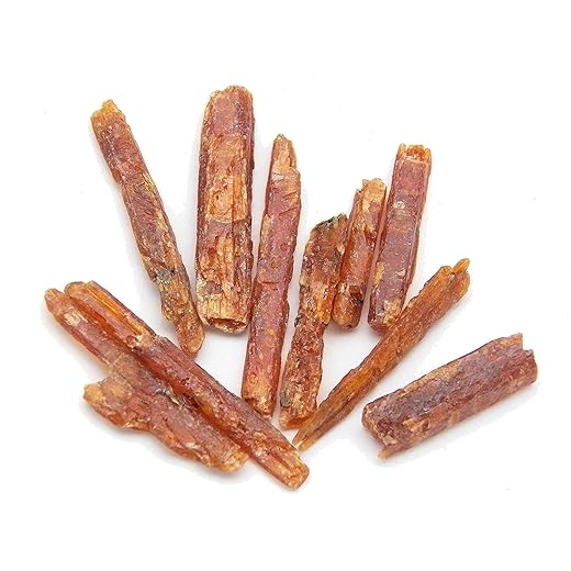 Fundamental Rockhound™ Products: 10 Grams Orange Kyanite Rough Crystal Stone AA Quality Crystal from Tanzania (10 Grams Small)