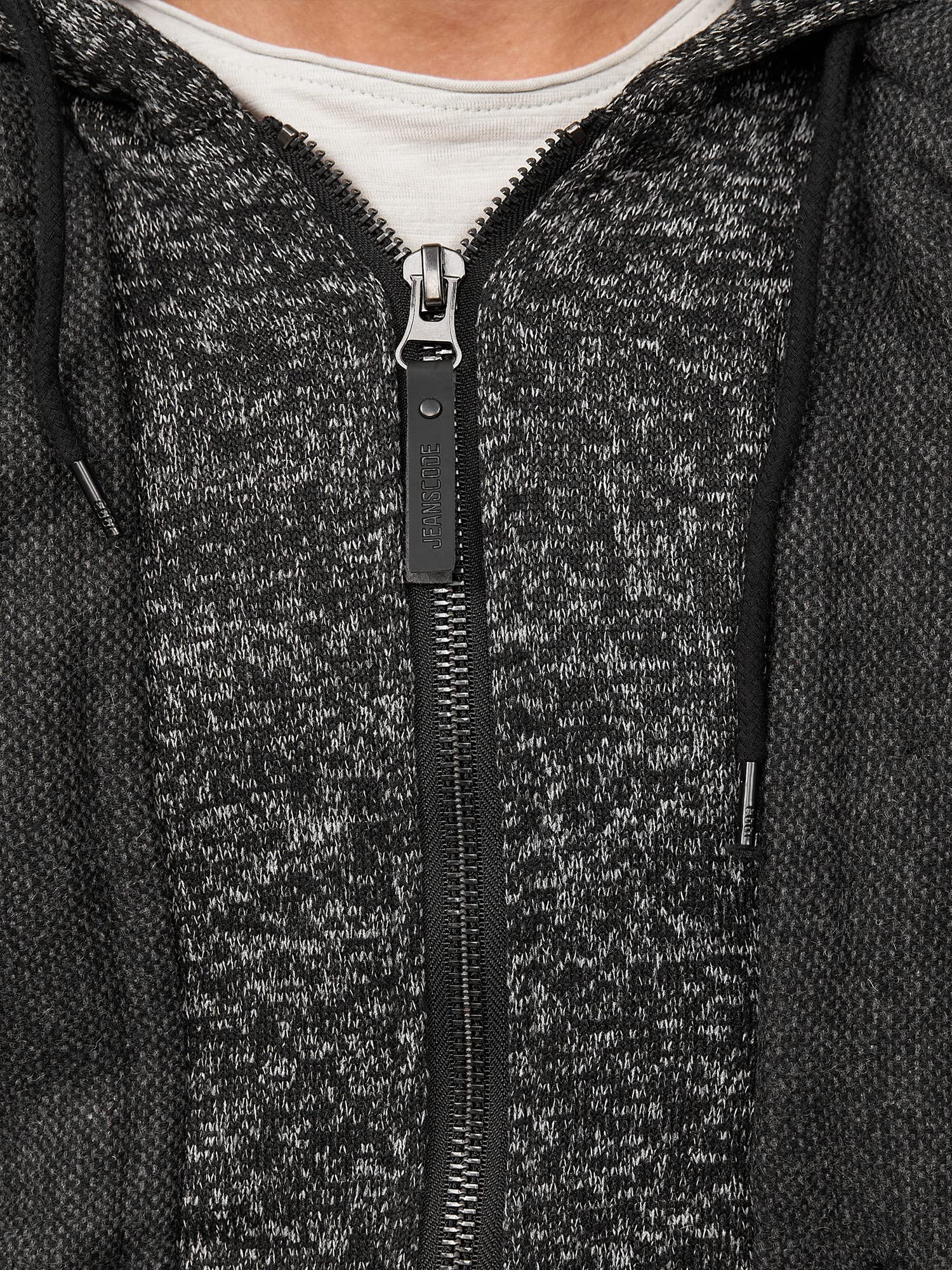 Indicode Herren Cliff Kurzmantel Wollmantel mit Stehkragen und Kapuze | Warmer Herrenmantel für Alltag und Freizeit mit Kapuze, Wintermantel, Outdoorjacke, Freizeitmantel, edler Mantel für Männer