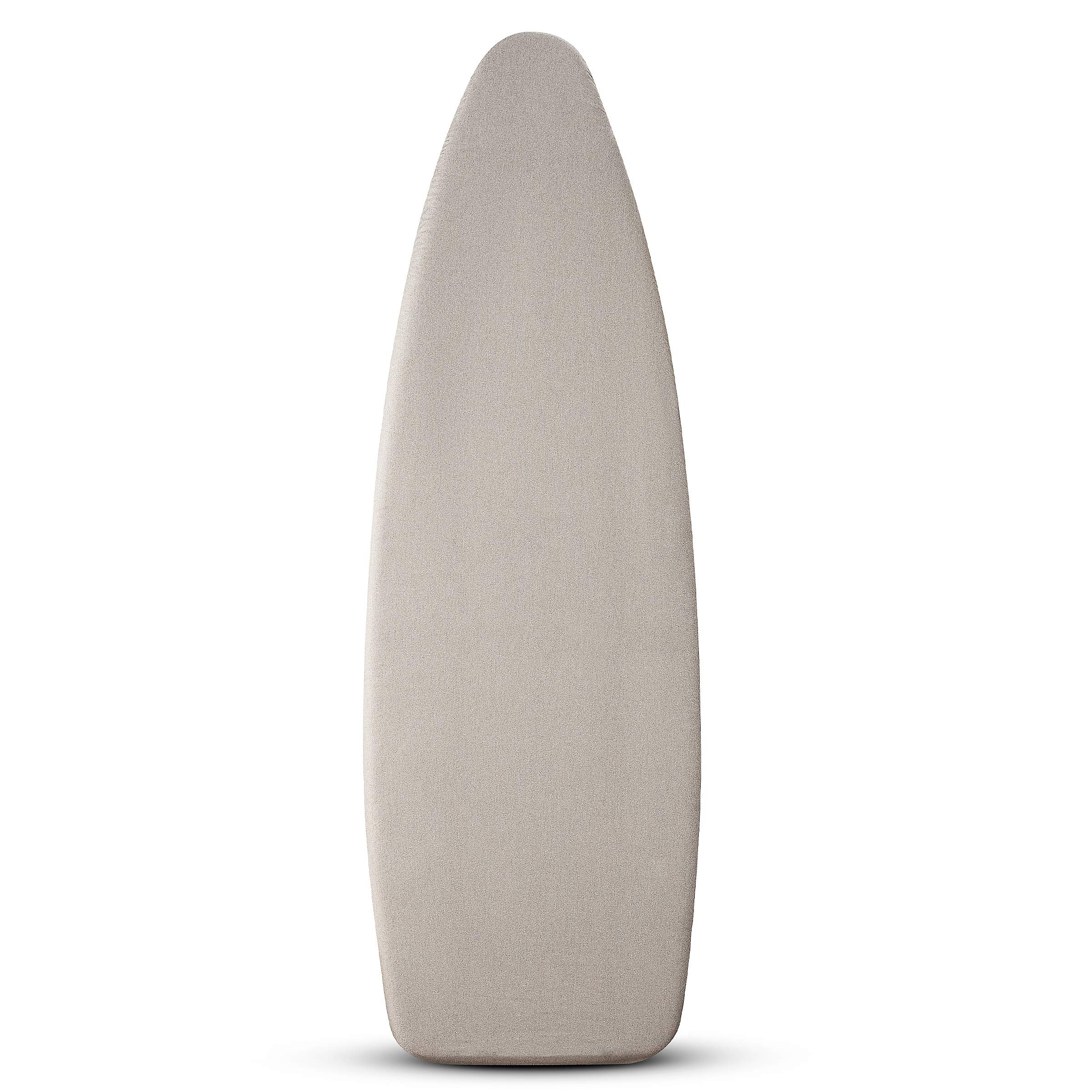 Ironing Board Cover and Pad– 3 Layer Silicone Coated & Stain Proof Pad with Elastic Edges | Scorch Resistant | 15 x 54 inches Fits Standard & Large Boards | Premium Heavy-Duty Cover by Bartnelli Gray