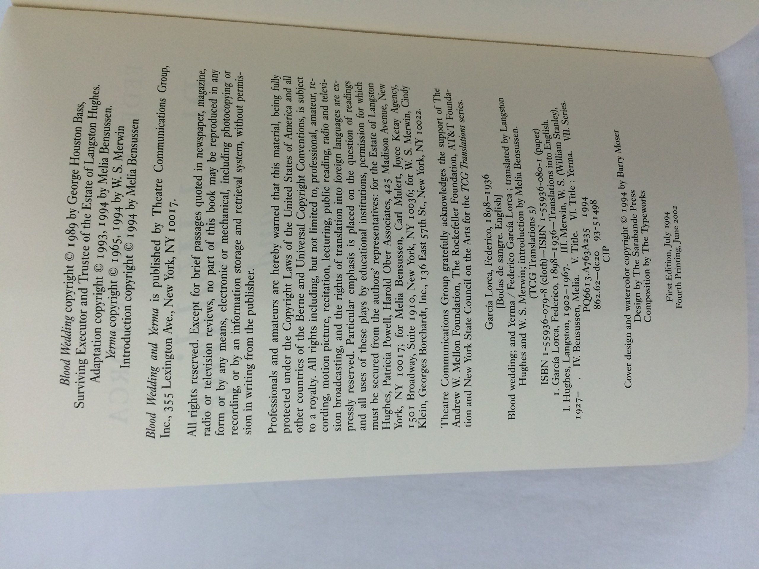 Blood Wedding and Yerma (TCG Translations) - Image 4