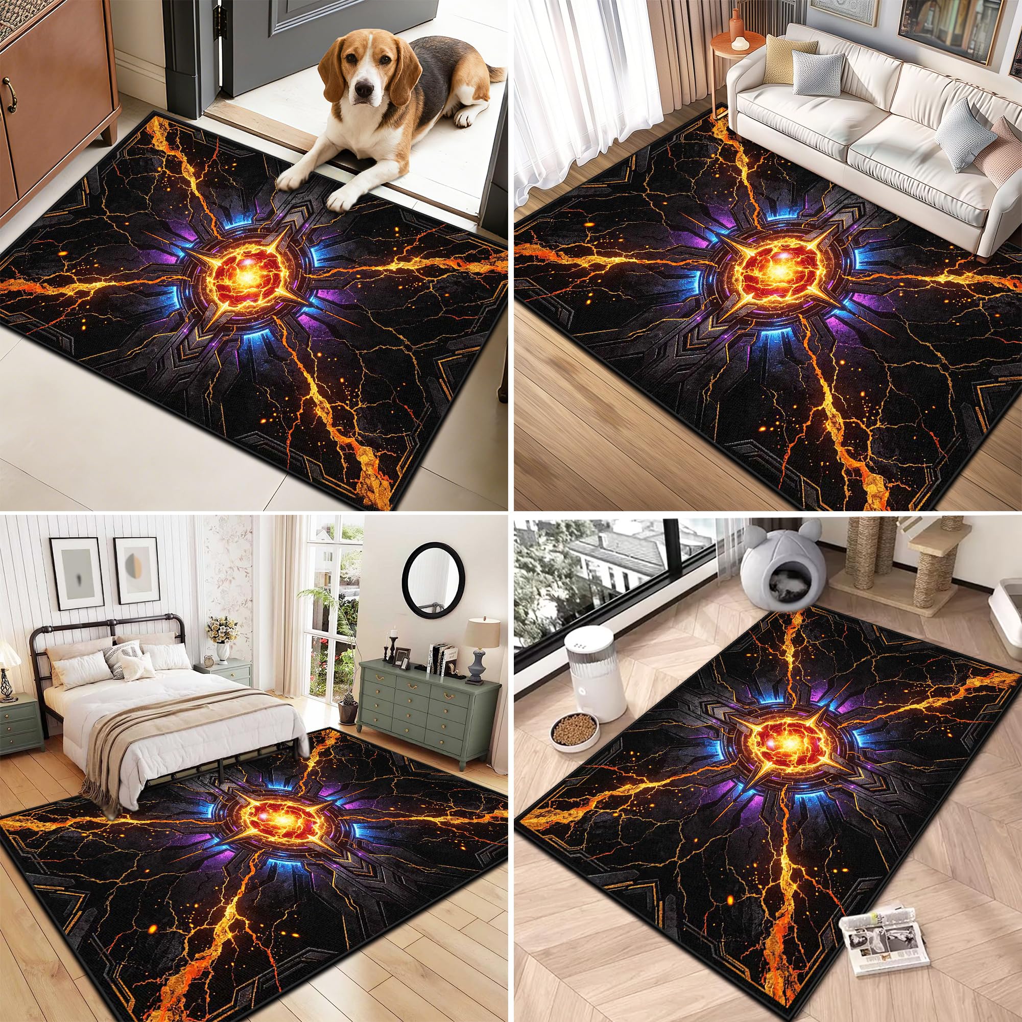 Tapis Chaise de Bureau Gaming pour Parquet Carrelage et Sol Dur 140 x 200 cm