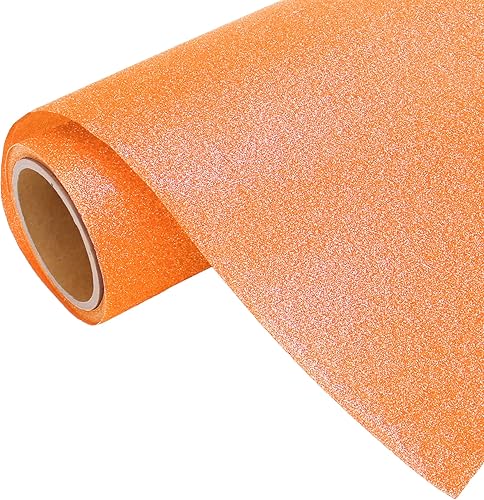 Threadart The Yard - Película de vinilo de transferencia de calor naranja arcoíris neón HTV  Colores con purpurina  Rollo de corte personalizado de